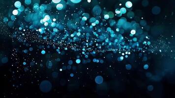 Deep blue bokeh animation with glow video