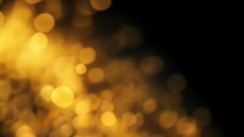 Golden bokeh shimmer particles soft blur background video