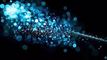 High contrast blue bokeh sparkle background video