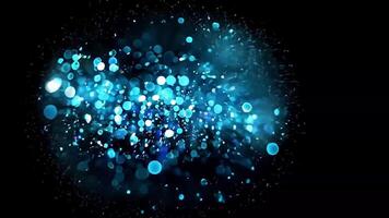 Blue bokeh glitter field with sparkles video
