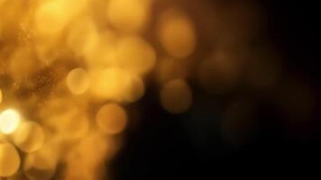 Soft golden bokeh blur with depth motion video