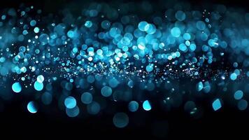abstrato azul bokeh luzes com profundidade efeito video