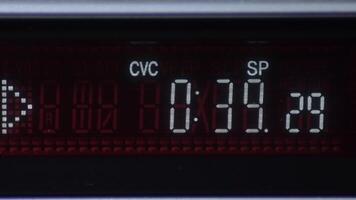 Starting of counter in screen of a with the symbol of playing video