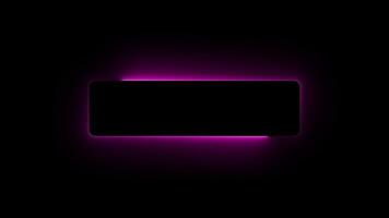Abstract neon line rectangle icon animation isolated on black background video