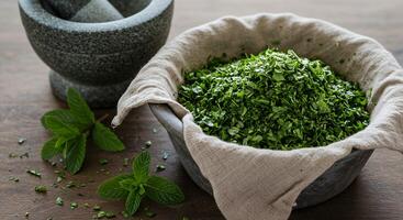 How to make your own fresh mint tea photo