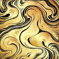 Luxurious Gold Marble Texture with Black Background. Elegant Abstract Swirl Pattern for Premium Branding, Wallpapers, Invitations, Packaging, and Sophisticated Graphic Design Projects. vector