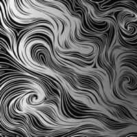 Black and white abstract marble background with fluid curves and swirling lines. Perfect for modern design, textile prints, posters, packaging, and digital projects. vector
