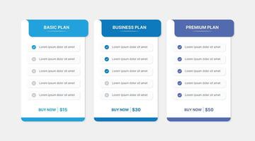 Subscription Plan Price Comparison Table Infographic Design Template Workflow diagram vector