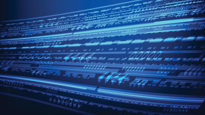 blue futuristic technology background with abstract sign pattern