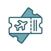 Simple Boarding Pass Icons for Mobile UI vector