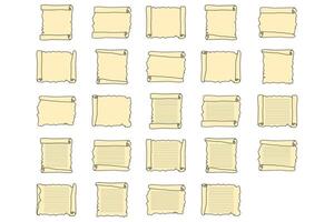 Paper Scrolls and Rolled Notes Collection vector