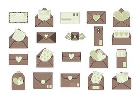 Vintage Mail Envelope Element vector