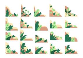Abstract Corner Leaf Element vector