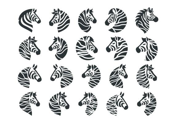 Simple Zebra Logo Element