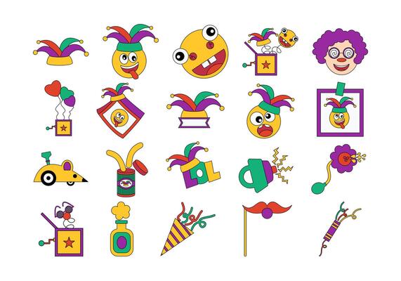 April Fools Day Sticker Element