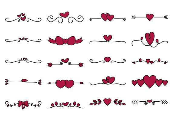 Valentine Decorative Ornament Element