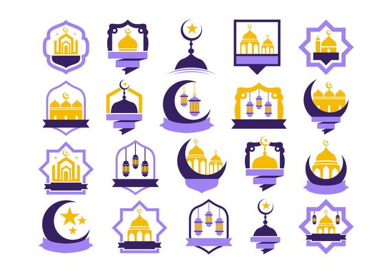 Ramadhan Kareem Badge Element