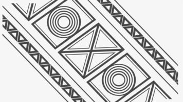 Geometric tribal pattern design background vector