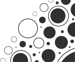 Abstract black and white circle pattern background design vector
