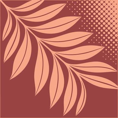 Elegant peach leaf branch design background