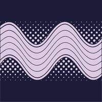 Abstract wavy lines polka dot pattern design vector