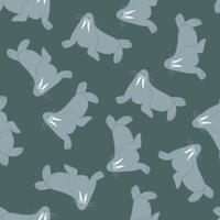 Illustration of a pattern with walruses. Children's pattern with animals. vector
