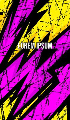 Dynamic Purple and Yellow Lightning Bolt Jersey Template