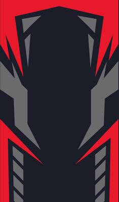 Futuristic Black and Red Gaming Jersey Design