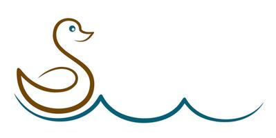 Duck symbol with wave. vector