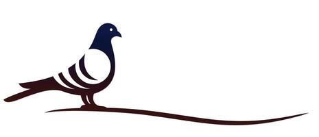 The symbol of a stylized pigeon. vector
