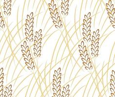 Seamless background with golden wheat. vector
