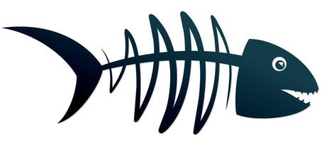 Symbol of Skeleton fish. vector