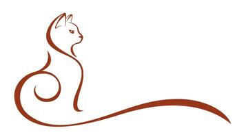 The Stylized cat symbol. vector