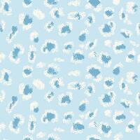 Pastel seamless leopard-inspired pattern soft blue tones on a light background. designs for fashion, home decor, or creative projects. A bold, colorful twist on a classic animal print vector