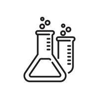 Erlenmeyer flask illustration with simple style suitable for science icon vector