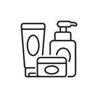Cosmetic icon with line style on a white background. Simple cosmetic illustration vector