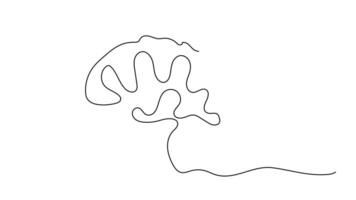 Continuous Line Drawing Animation of a Human Brain - Self-Drawing One Stroke Contour in Abstract Motion Style video