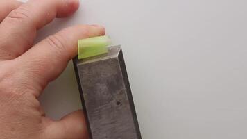 ASMR Green Soap Cutting with Sharp Knife Satisfying Slicing video