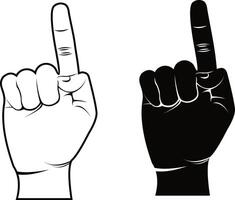 silhouette index hand design for your design needs vector