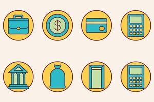 a set of icons depicting various types of business vector