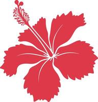 Detailed Hibiscus Petal Silhouette Art for Print and Digital Use vector