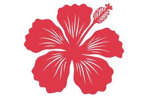 Simple Hibiscus Flower Silhouette for Decorative Projects vector