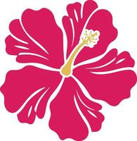 Hibiscus Flower Silhouette for Tropical and Summer Designs vector