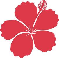 Tropical Hibiscus Flower Silhouette for Nature-Themed Graphics vector