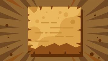 Stylized Ancient Map Background Texture with Torn Edges Art vector