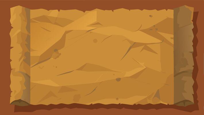 Detailed Illustration of an Old Paper Scroll for Historical Designs
