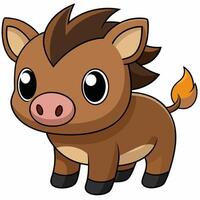 Adorable Cartoon Pony Character with Big Eyes and Playful Pose vector
