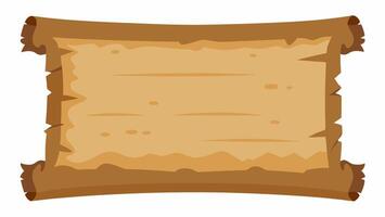 Illustration of Ancient Scroll or Parchment with Space for Text and Antique Edges vector