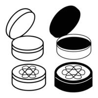 diagram of the product and shelf life of a container. vector