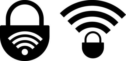 wifi lock icon set. WiFi connection is password protected. Locked wireless Internet signal. signal error. Wifi. failure icons. internet of things vector
